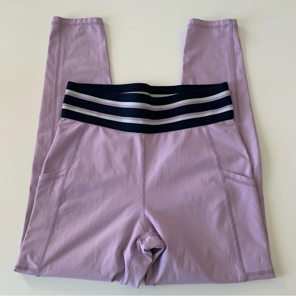 Aerie purple chill play move leggings w/ pockets size large - Picture 2 of 5